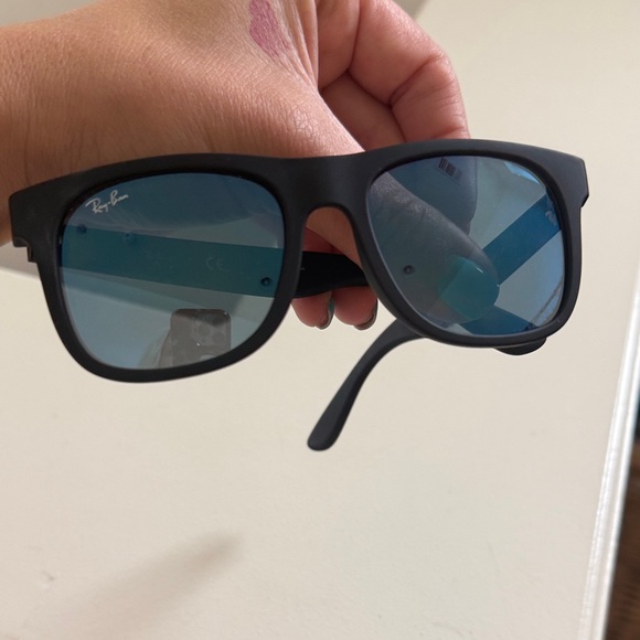 Ray-Ban Kids Sunglasses Justin Black and Blue - Picture 1 of 4